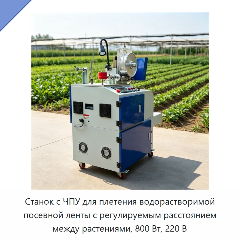 Станок с ЧПУ для плетения водорастворимой посевной ленты с регулируемым расстоянием между растениями, 800 Вт, 220 В — Специальные сельскохозяйственные машины
