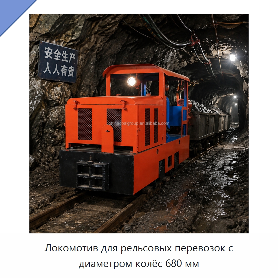 Локомотив для рельсовых перевозок с диаметром колёс 680 мм — Горнодобывающее оборудование
