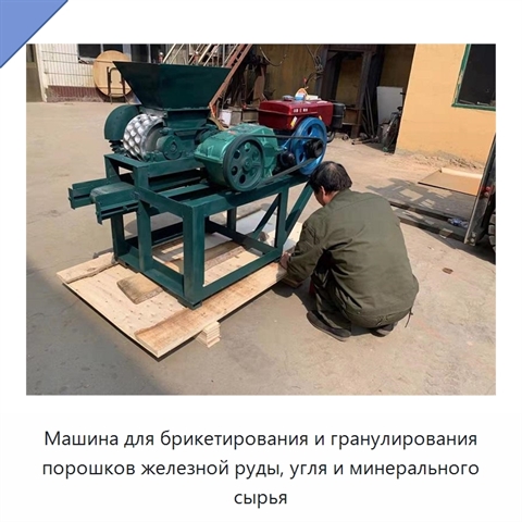 Машина для брикетирования и гранулирования порошков железной руды, угля и минерального сырья