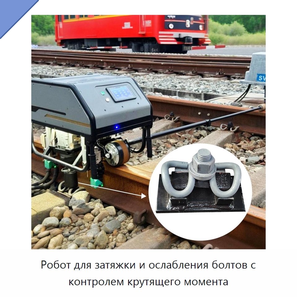 Робот для затяжки и ослабления болтов с контролем крутящего момента — Комплектующие и принадлежности для железнодорожного транспорта