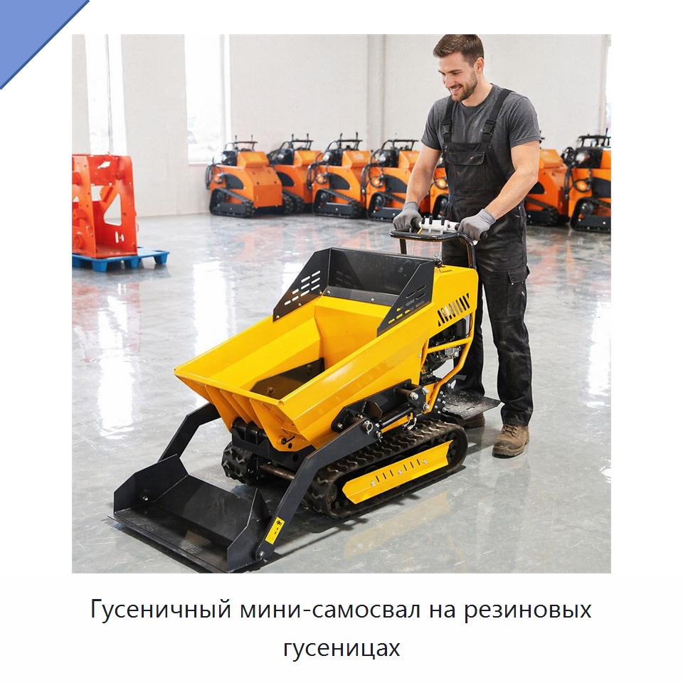 Гусеничный мини-самосвал на резиновых гусеницах — Землеройная техника