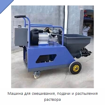 Машина для смешивания, подачи и распыления раствора