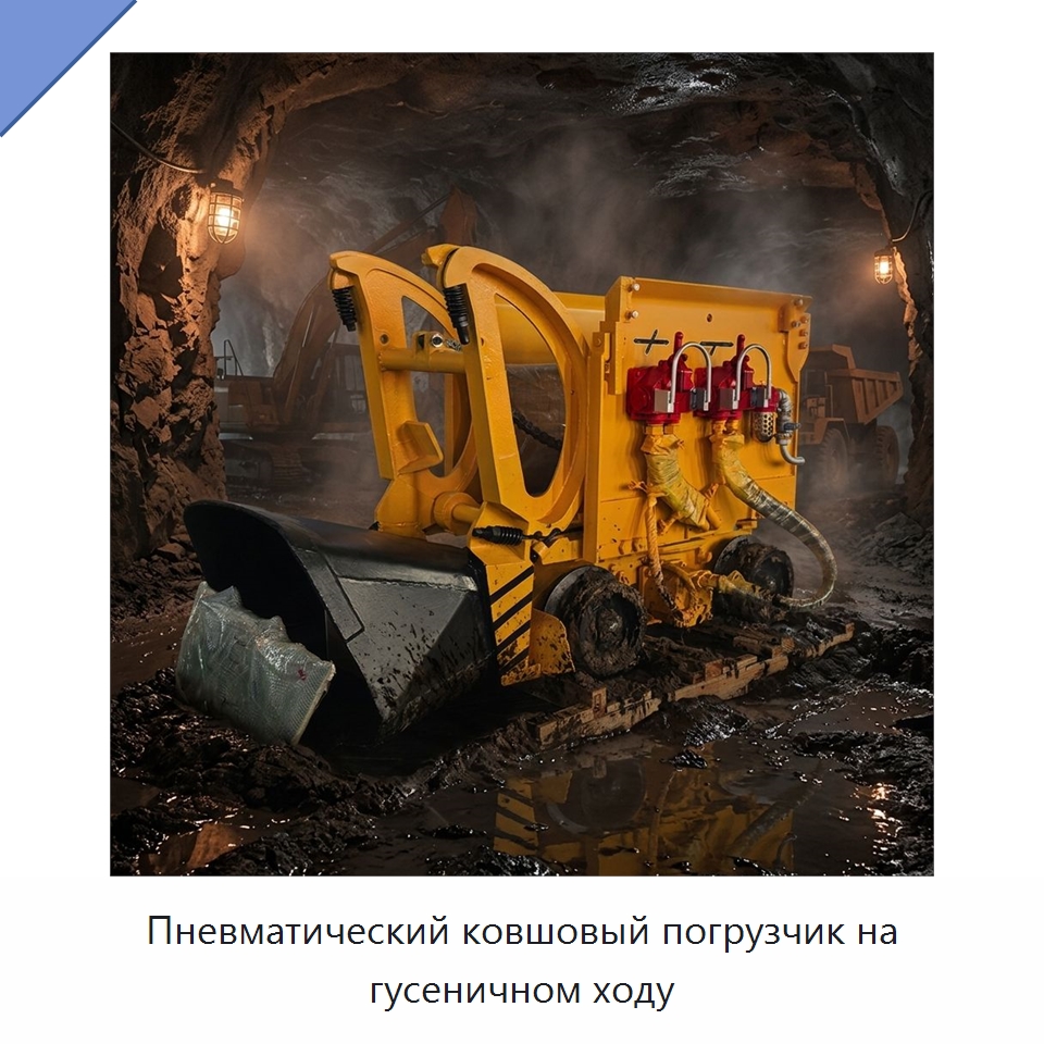 Пневматический ковшовый погрузчик на гусеничном ходу — Горнодобывающее оборудование