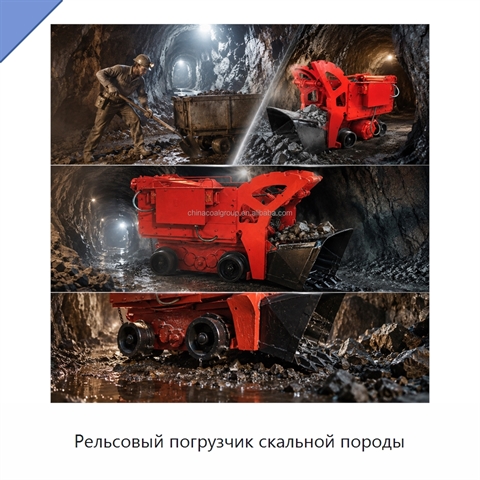 Рельсовый погрузчик скальной породы