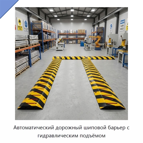 Автоматический дорожный шиповой барьер с гидравлическим подъёмом