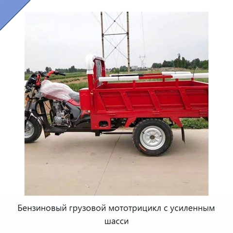 Бензиновый грузовой мототрицикл с усиленным шасси