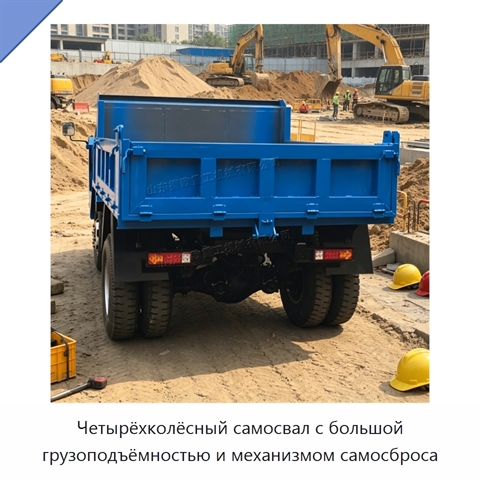 Четырёхколёсный самосвал с большой грузоподъёмностью и механизмом самосброса