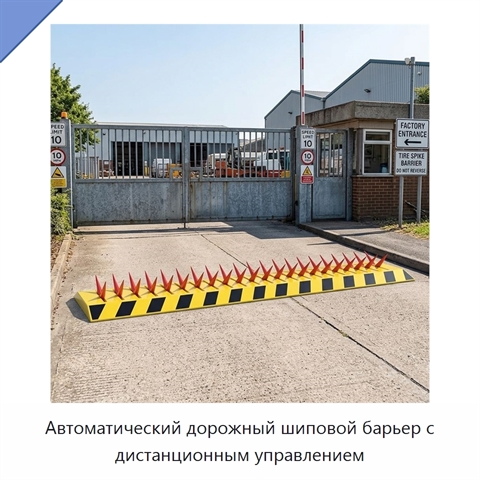 Автоматический дорожный шиповой барьер с дистанционным управлением