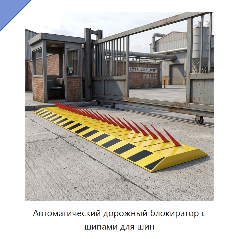 Автоматический дорожный блокиратор с шипами для шин — Дорожные барьеры