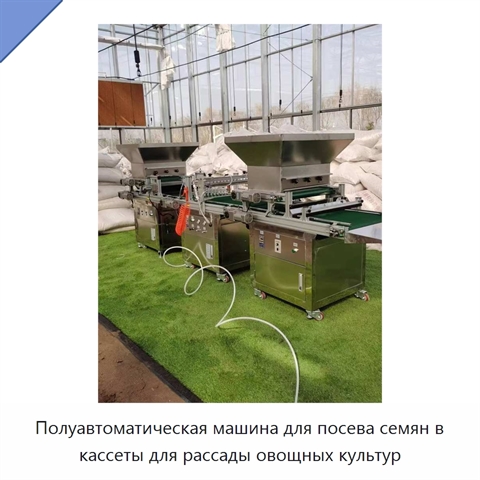 Полуавтоматическая машина для посева семян в кассеты для рассады овощных культур