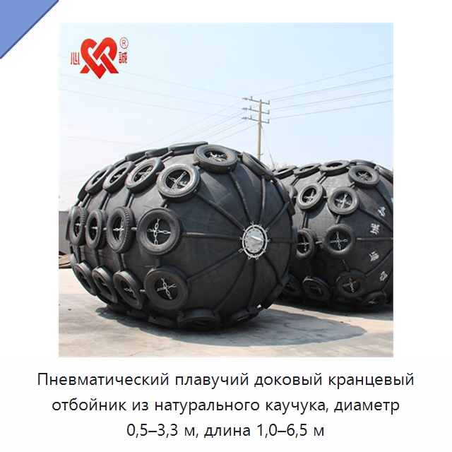 Пневматический плавучий доковый кранцевый отбойник из натурального каучука, диаметр 0,5–3,3 м, длина 1,0–6,5 м — Плавучие причалы и буи