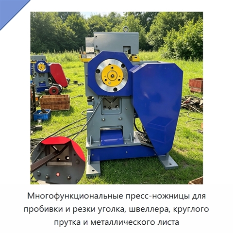Многофункциональные пресс-ножницы для пробивки и резки уголка, швеллера, круглого прутка и металлического листа