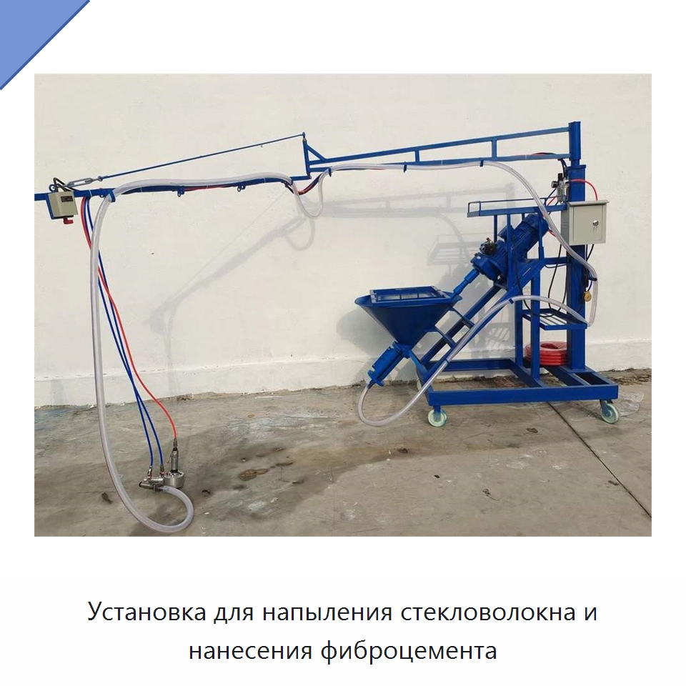 Установка для напыления стекловолокна и нанесения фиброцемента — Штукатурные станции