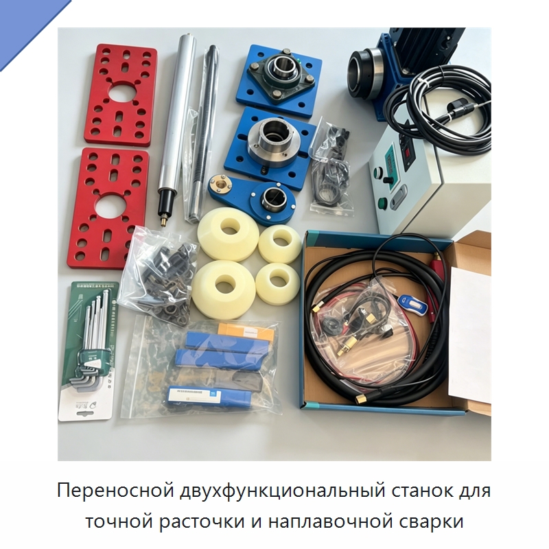 Переносной двухфункциональный станок для точной расточки и наплавочной сварки — Специальная строительная техника