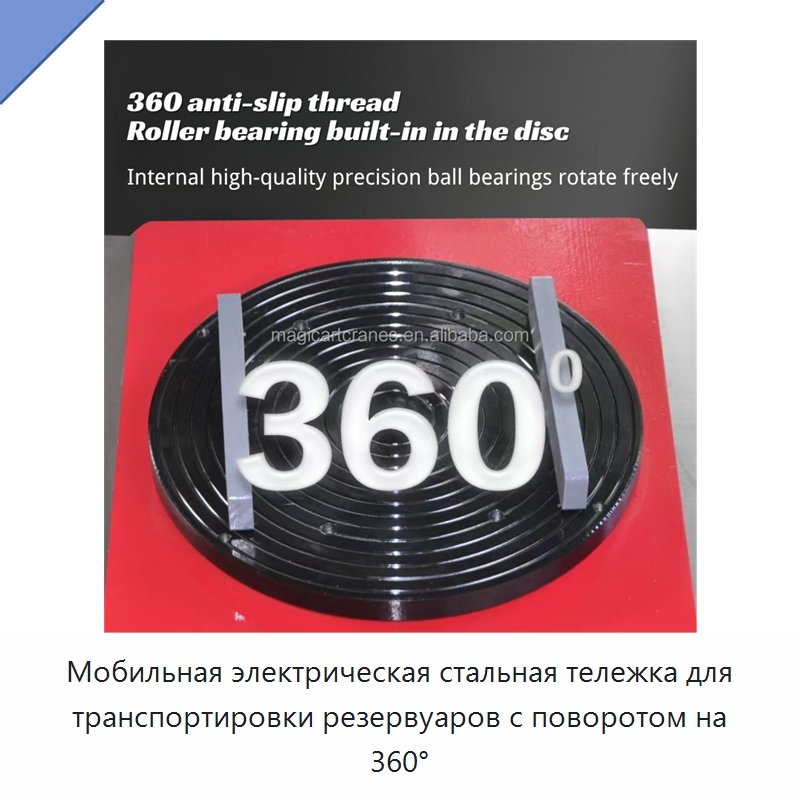 Мобильная электрическая стальная тележка для транспортировки резервуаров с поворотом на 360° — Специальное подъемно-транспортное оборудование