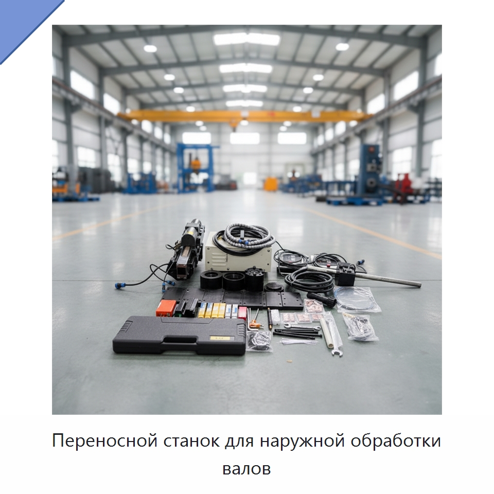 Переносной станок для наружной обработки валов — Расточные станки