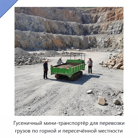 Гусеничный мини-транспортёр для перевозки грузов по горной и пересечённой местности