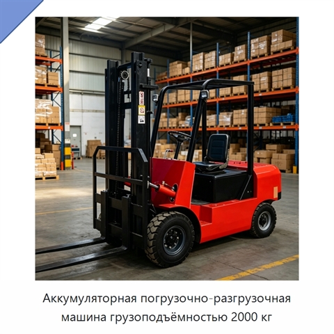 Аккумуляторная погрузочно-разгрузочная машина грузоподъёмностью 2000 кг