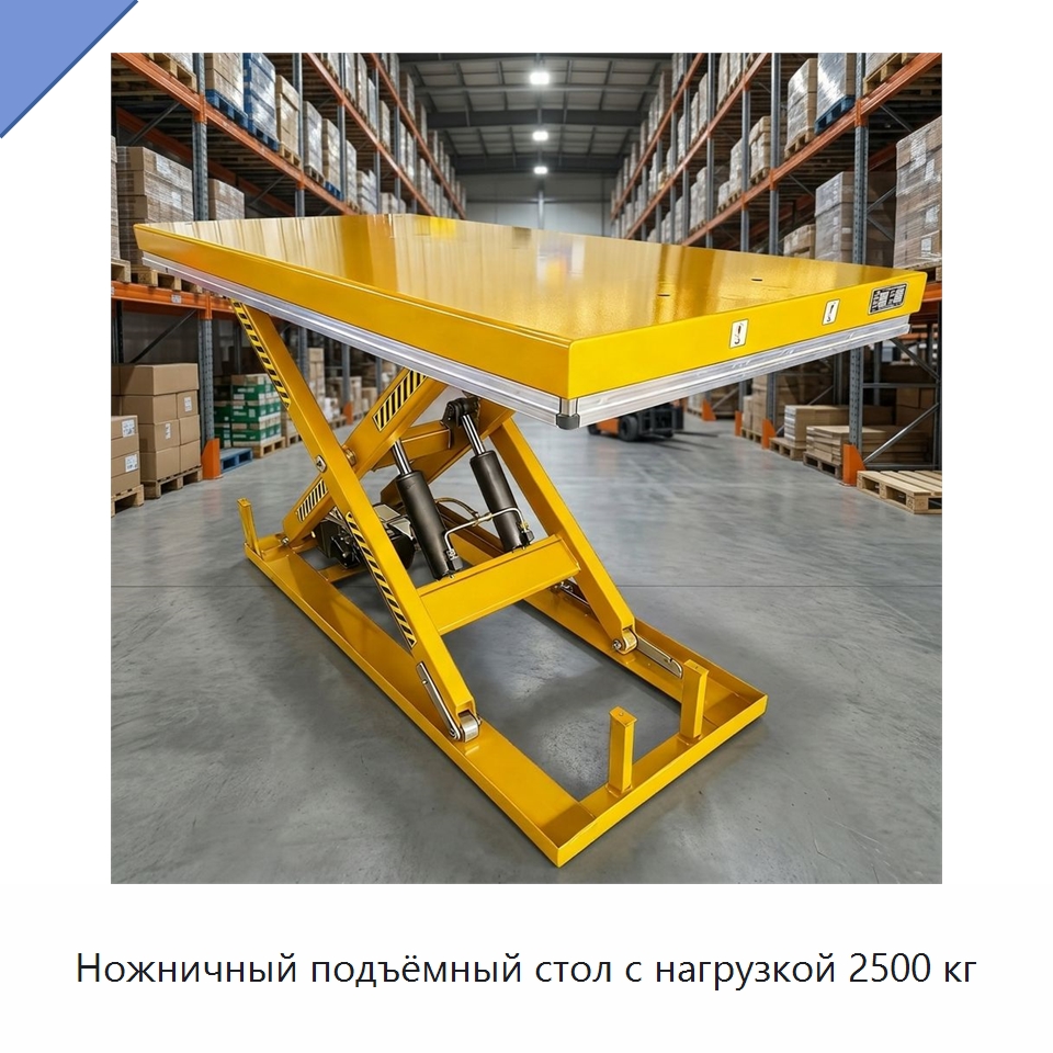 Ножничный подъёмный стол с нагрузкой 2500 кг — Подъемные столы