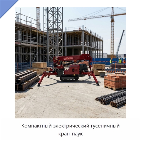 Компактный электрический гусеничный кран-паук