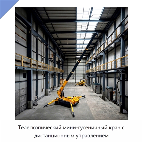 Телескопический мини-гусеничный кран с дистанционным управлением