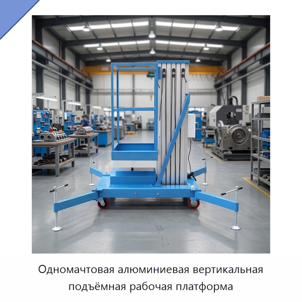 Одномачтовая алюминиевая вертикальная подъёмная рабочая платформа — Подъемные столы