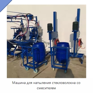 Машина для напыления стекловолокна со смесителем