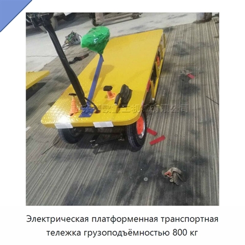 Электрическая платформенная транспортная тележка грузоподъёмностью 800 кг