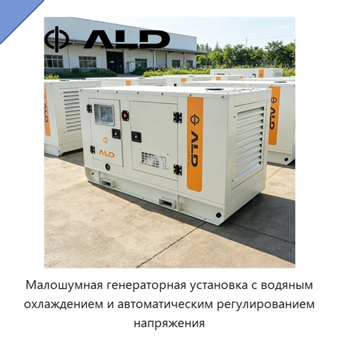 Малошумная генераторная установка с водяным охлаждением и автоматическим регулированием напряжения