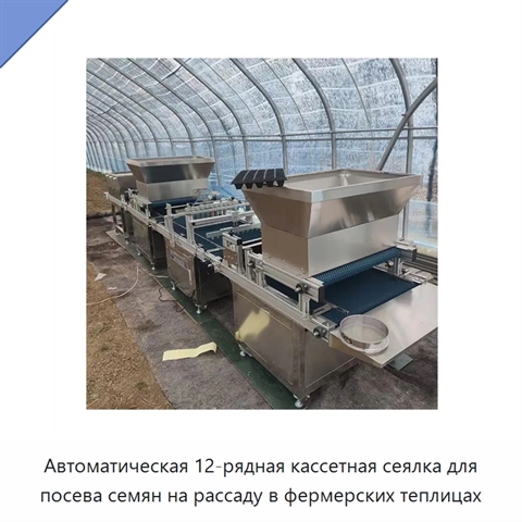Автоматическая 12-рядная кассетная сеялка для посева семян на рассаду в фермерских теплицах