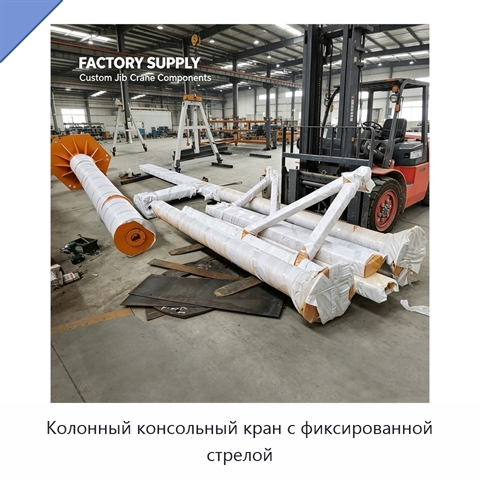 Колонный консольный кран с фиксированной стрелой