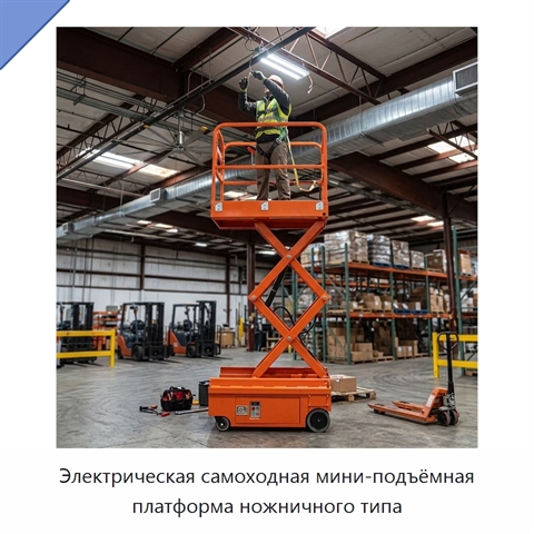 Электрическая самоходная мини-подъёмная платформа ножничного типа