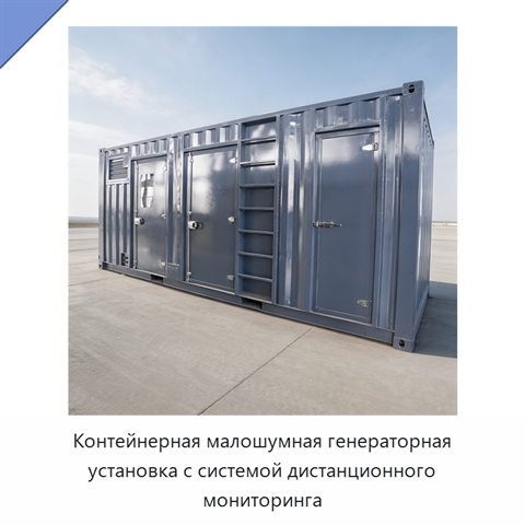 Контейнерная малошумная генераторная установка с системой дистанционного мониторинга
