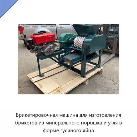 Брикетировочная машина для изготовления брикетов из минерального порошка и угля в форме гусиного яйца