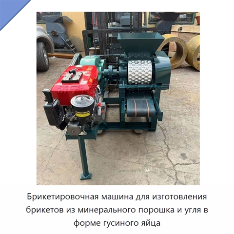 Брикетировочная машина для изготовления брикетов из минерального порошка и угля в форме гусиного яйца