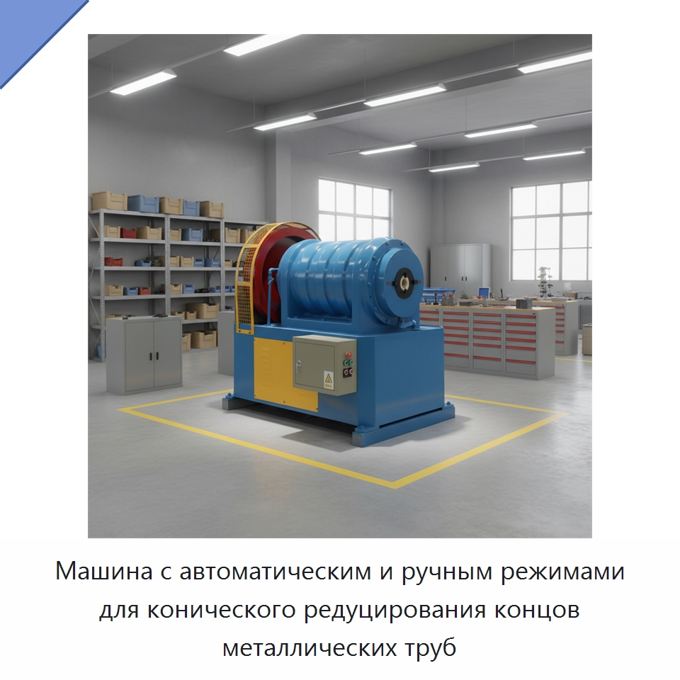 Машина с автоматическим и ручным режимами для конического редуцирования концов металлических труб — Специальная строительная техника