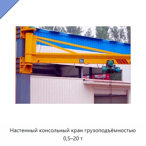 Настенный консольный кран грузоподъёмностью 0,5–20 т
