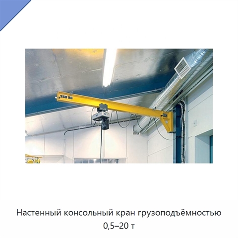 Настенный консольный кран грузоподъёмностью 0,5–20 т