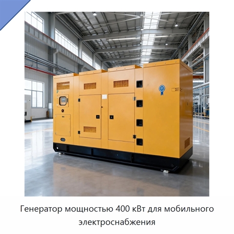 Генератор мощностью 400 кВт для мобильного электроснабжения