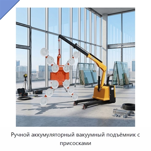 Ручной аккумуляторный вакуумный подъёмник с присосками