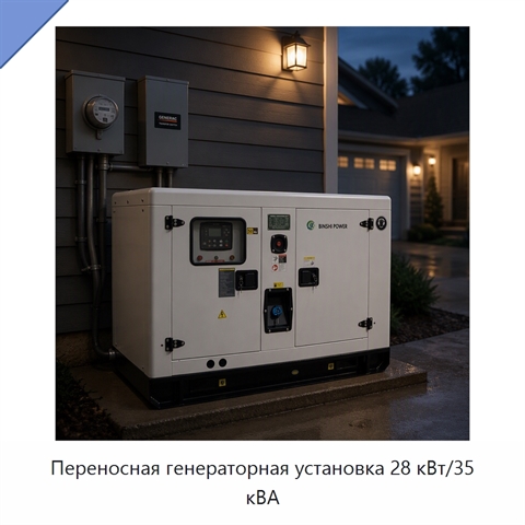 Переносная генераторная установка 28 кВт/35 кВА