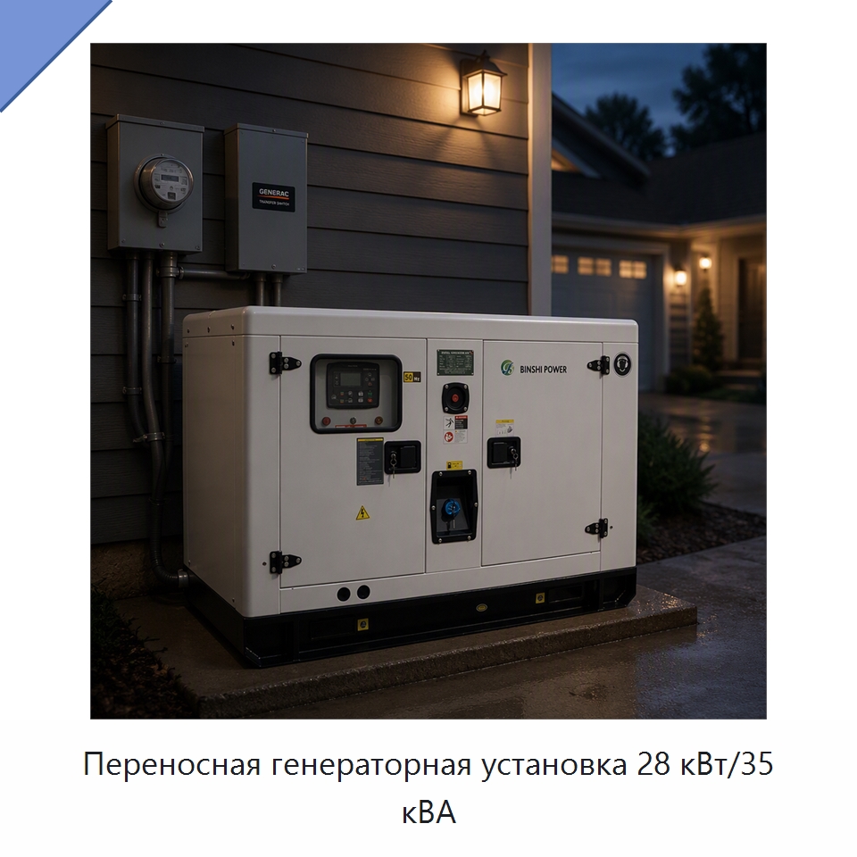 Переносная генераторная установка 28 кВт/35 кВА — Дизельные генераторы