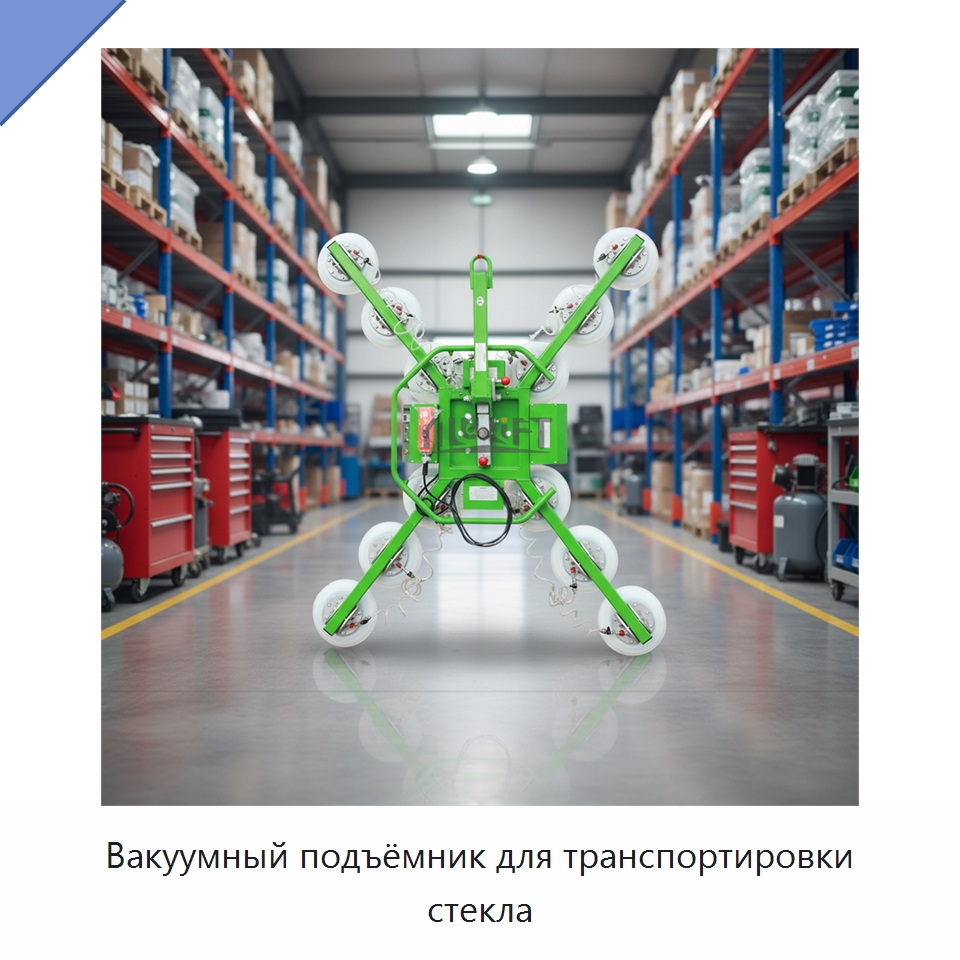 Вакуумный подъёмник для транспортировки стекла — Вакуумные грузозахваты