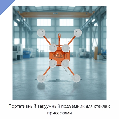 Портативный вакуумный подъёмник для стекла с присосками