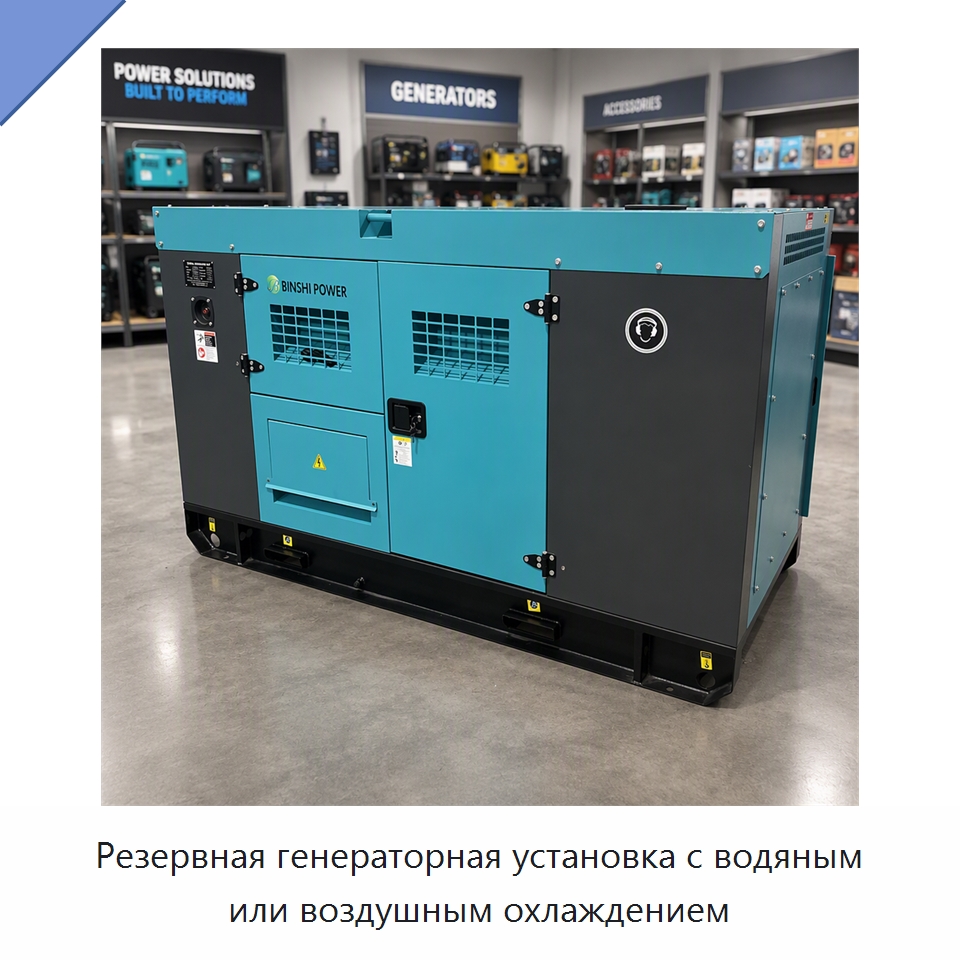 Резервная генераторная установка с водяным или воздушным охлаждением — Дизельные генераторы