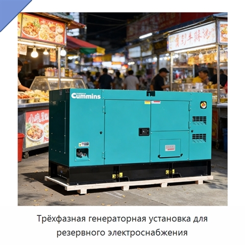 Трёхфазная генераторная установка для резервного электроснабжения