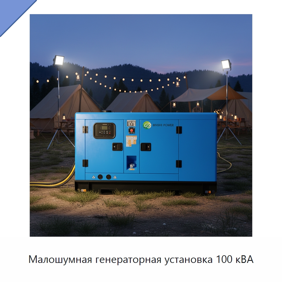 Малошумная генераторная установка 100 кВА — Дизельные генераторы