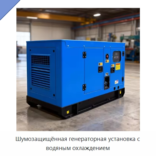 Шумозащищённая генераторная установка с водяным охлаждением — Дизельные генераторы