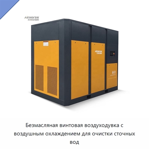 Безмасляная винтовая воздуходувка с воздушным охлаждением для очистки сточных вод