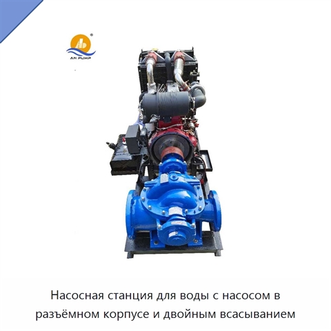 Насосная станция для воды с насосом в разъёмном корпусе и двойным всасыванием